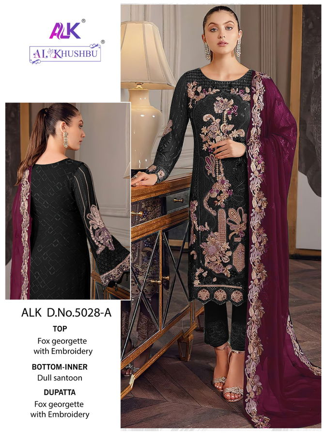 5028 A To D By Alk Khushbu Georgette Pakistani Suits Wholesale Market In Surat